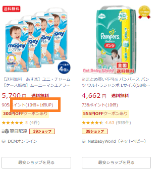 ポイントアップの確認方法